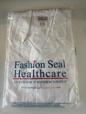 Fashion Seal Healthcare Lab Coat Size Large (42)  Bright White NEW