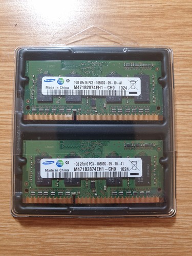 RAM-Module (Samsung), 2x 1GB, Typ DDR3-SDRAM
