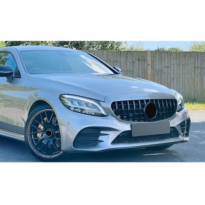 Kühlergrill Schwarz für Mercedes C-Kl. W205 S205 Sport-Panamericana 2019-2021