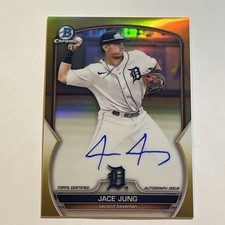 2023 Bowman Chrome Prospect Auto Jace Jung #CPA-JJ Gold Refractor 12/50 (AU)