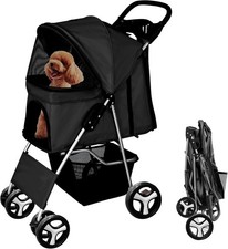 Display4top Pet Travel Stroller Dog Cat Pushchair Pram Jogger 4 Wheels - Fold...