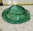 Green  Glass Horseshoe shaped Ashtray, Good Luck Horse Head vintage  — photo 4