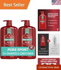 Pure Sport 2-in- Shampoo and Conditioner Set for Men, 29.2 Fl Oz, Twin Pack 0.92 per fl oz