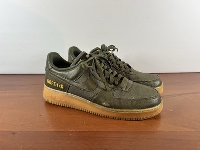 Nike Air Force 1 Gore-Tex CK2630-200 Low Top Olive Gum Men's Sneaker Size 10.5