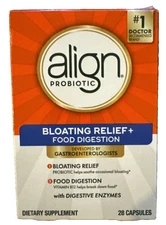 Align Probiotic Bloating Relief + Food Digestion 28 Caps Exp2/26 NEW in OPEN BOX