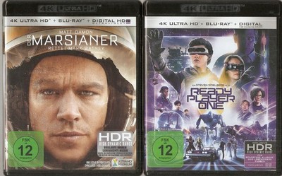 4K UHD + Bluray Filme zur Auswahl   Marsianer, Ready Player One HDR