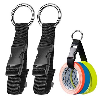 2 Pack Electrical Tape Holder - Strap Tape Measure Holder Thong with Metal Cl...