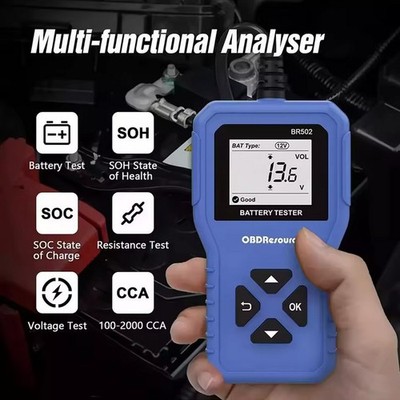 BR502 Professional Battery Tester 6V/12V/24V SOC SOH CCA Internal Resistance