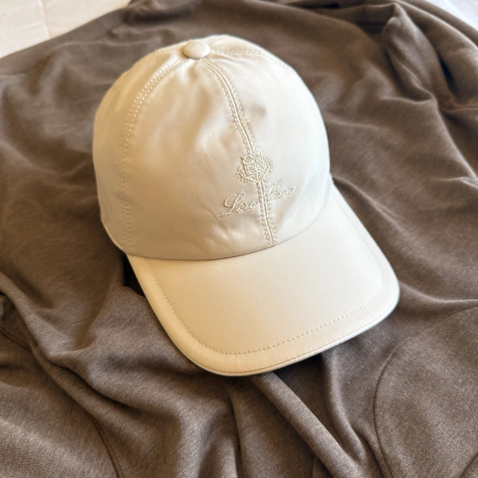 Boné de beisebol masculino Loro Piana logotipo grande bordado - chapéu sistema tempestade - Imagem 4 de 4