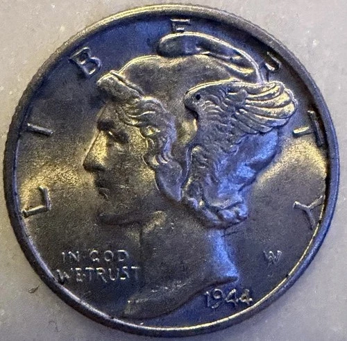 1944-D Mercury Dime Silver 10C Unc- 60 Littleton Coin Company Denver Mint