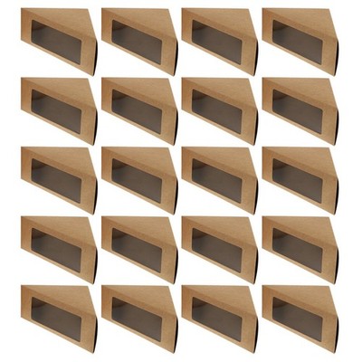 50 PCs Sandwiches Aufbewahrungsbox -Kuchen Wickelbox Papierfood Packing Box