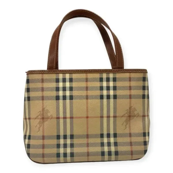 Burberry Mini Haymarket Check Tan Bag