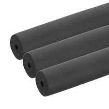 3Pcs 1/4" (6mm) ID x 3.3Ft x 0.51" Pipe Insulation Foam Tube Black