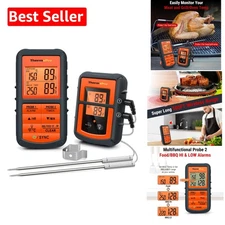500FT Wireless Meat Thermometer - Quick Response & Dual Probe for Grilling