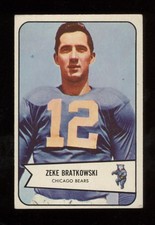 1954 BOWMAN FOOTBALL ROOKIE RC CARD #11 ZEKE BRATKOWSKI. rookie card picture