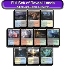 Reveal Lands MTG Dual Lands Full Set All 10 Rare Magic Commander EDH Mana Lot NM