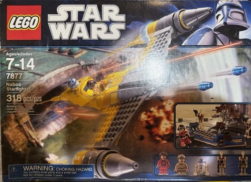 LEGO Star Wars Naboo Starfighter 7877 Complete Set with Anakin, R2-D2, Boxed