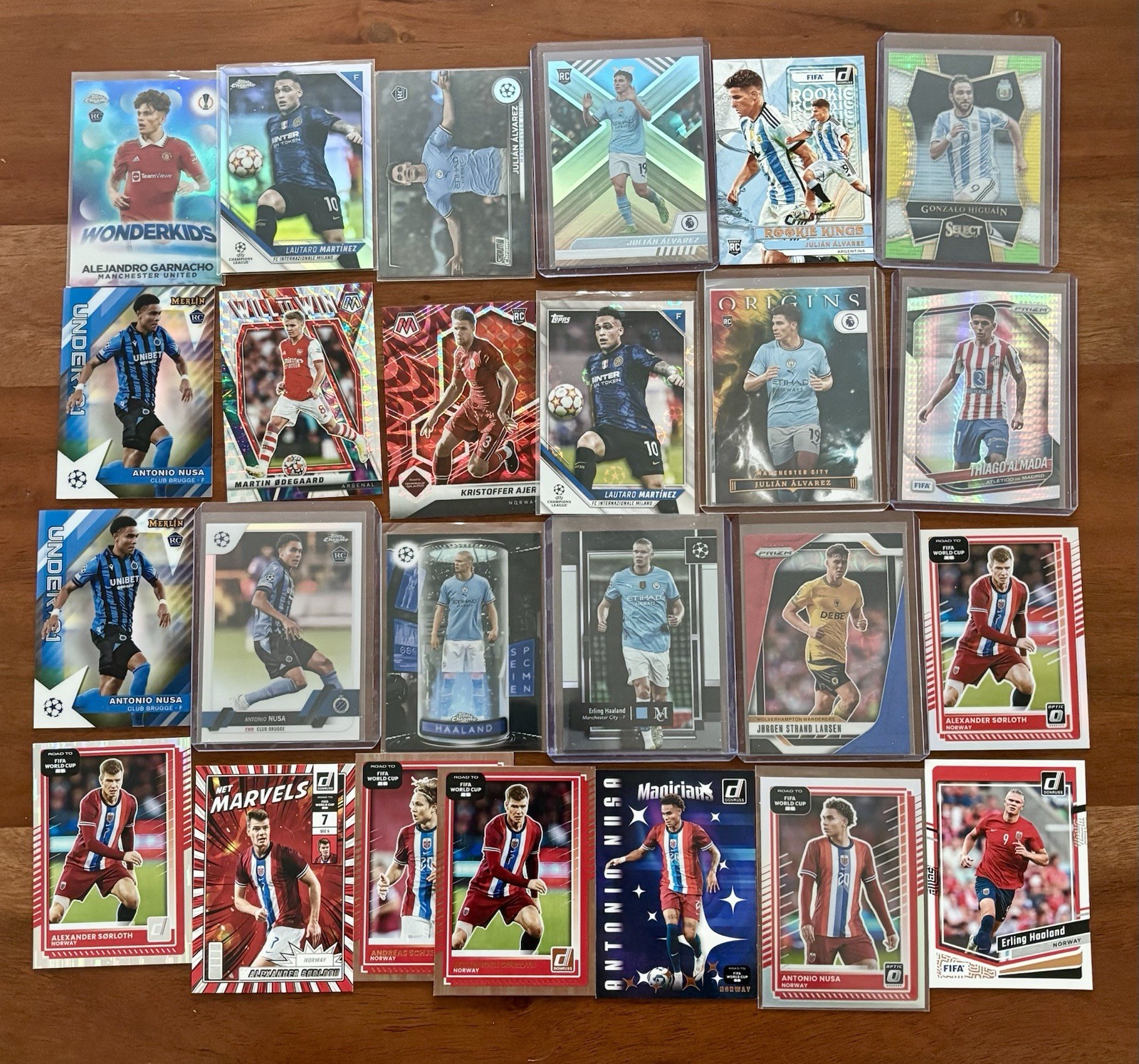 Haaland, Saka, Mbappe, Victor Munoz + More - Huge Lot Rookies Parallels Base view 21