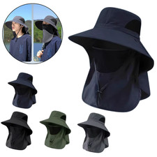 Wide Brim Sun Hat UV Protection Bucket Cap For Hiking Camping Fishing Safari Men
