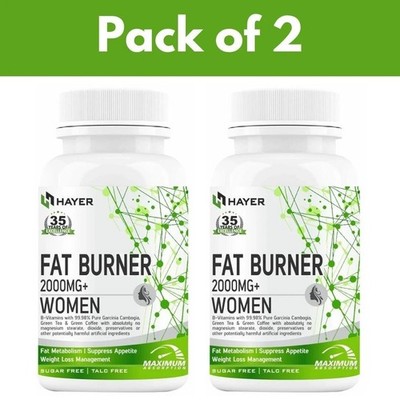 HAYER Fat Burners For Women With Green Tea, Apple Cider Vinegar 60 Caps R485