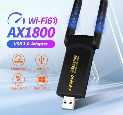 1800Mbps WiFi 6 USB Adapter Dual Band 2,4G/5Ghz Wireless WiFi Empfänger USB 3.0 D