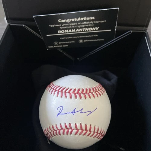 Roman Anthony Boston Red Sox Signed Baseball Fanatics Authentic MLB COA