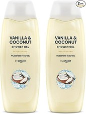 Luxury Vanilla & Coconut Shower Gel 2 x 500ml | Moisturising & Dermatologist Tes 4.27 per litre