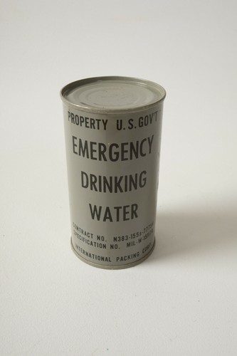 US Government (C1L) Emergency Drinking Water 10 oz Can N 383-155S-77754 (JSF6) - Picture 1 of 6