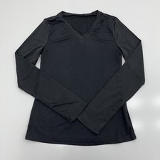 Black Long Sleeve V-Neck T-Shirt Women's Size Medium