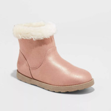 Cat  Jack   Girls' Size 6  Rose Gold  "Haiden"  Side Zip  Boots