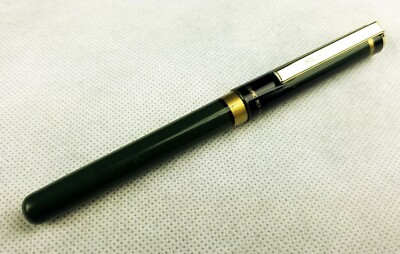 Vintage MICRO CERAMIC PEN MAGAS Green Black Gold Korea 0.5 Ballpoint
