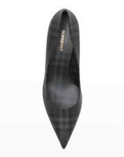 New Burberry AUBRI Logo-check print Pump,9.5/40,ITALY,Shoe,Stiletto heel,NIB