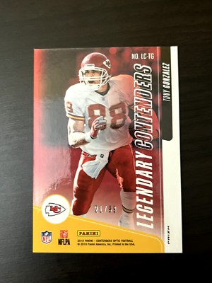 Tony Gonzalez 2018 Contenders Optic Legendary Contenders Purple