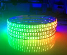 4x15.5"IP68 DOUBLE ROW LED Remote & Bluetooth Chasing LED Wheel Rings Rim Lights