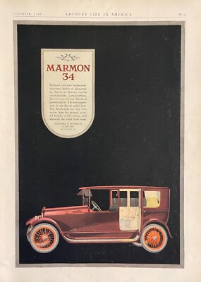 1916 Marmon 34 Print Ad - Aluminum Rose Sedan Nordyke & Marmon Indianapolis IN