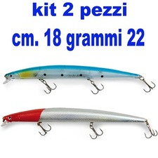 Esca Artificiale Spigola Serra Mare Traina Pesca Spinning Minnow  Luccio Canna