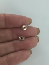 Sterling Silver 14kt Rose Gold Plated 6.5 MM Earring Friction Backs - USA Made