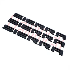 3PC 2007-2019 Black Door Tailgate Liftgate Nameplate Badge Emblem for GMC Sierra