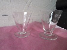 2 verres Art Deco ancien objet de collection