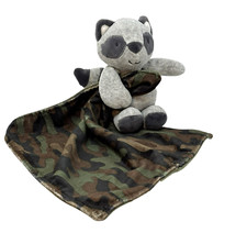 CARTER'S Raccoon Camo Lovey Rattle Plush Gray Green Brown 2014 Baby Soother