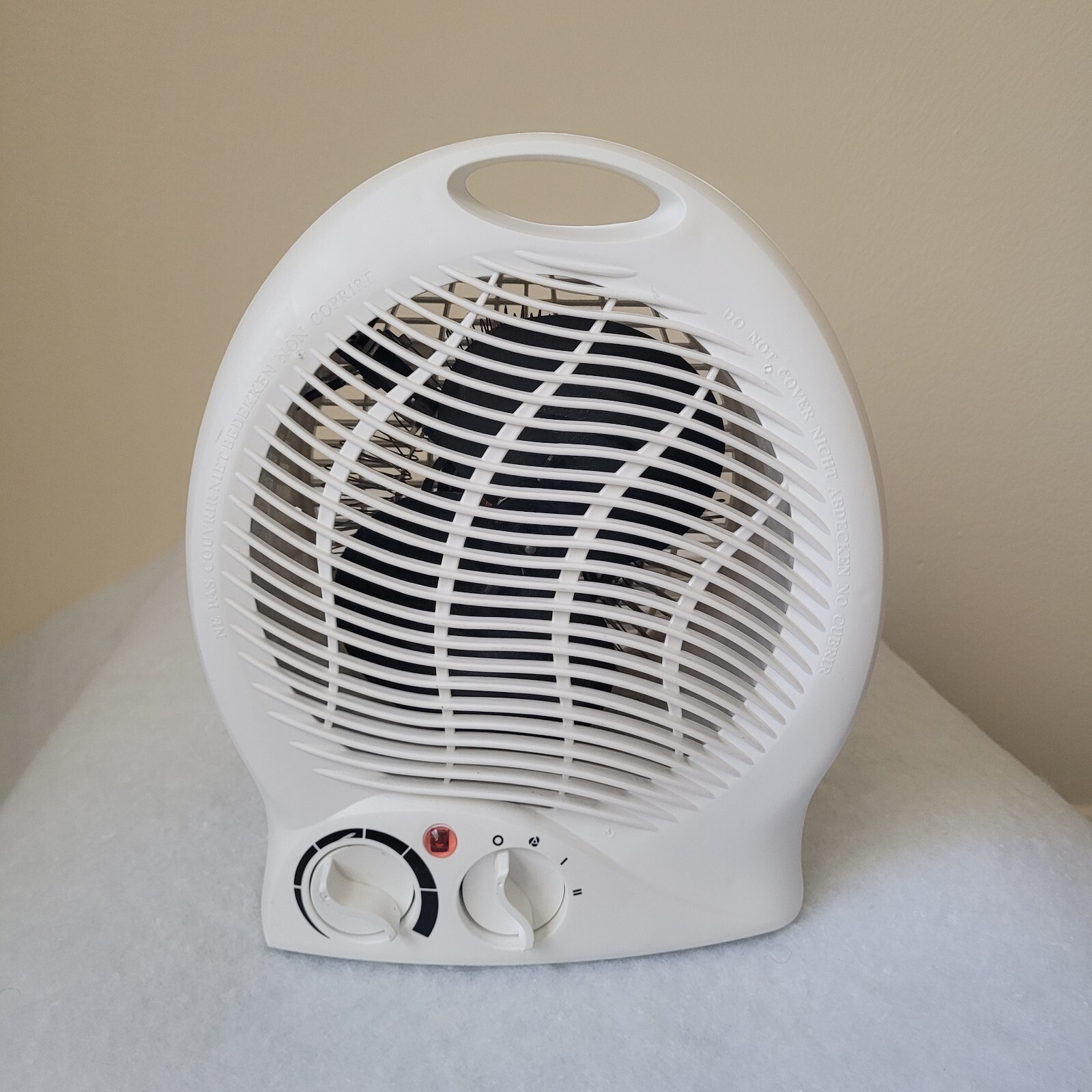 1500W Electric Fan-Forced Space Heater/Fan with Safety Switch, 2 Knobs, Tested.-image