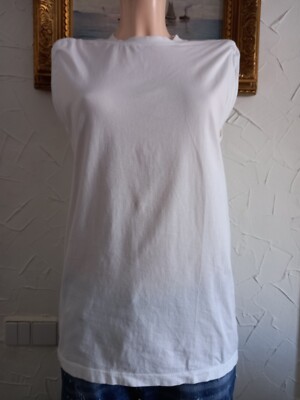 Designer Iro Paris shirt with shoulder pads White Cotton size S Made in Portugal