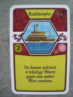 Promokarte / L-Deck Karte L065 Raddampfer für  Agricola  (Lookout Spiele)