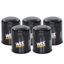 Wix Set of 5 Engine Motor Oil Filters for Acura Honda Hyundai Infiniti Nissan