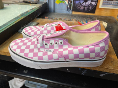 Vans Authentic Checkerboard Orchid White Pink Size US Men Women) New 