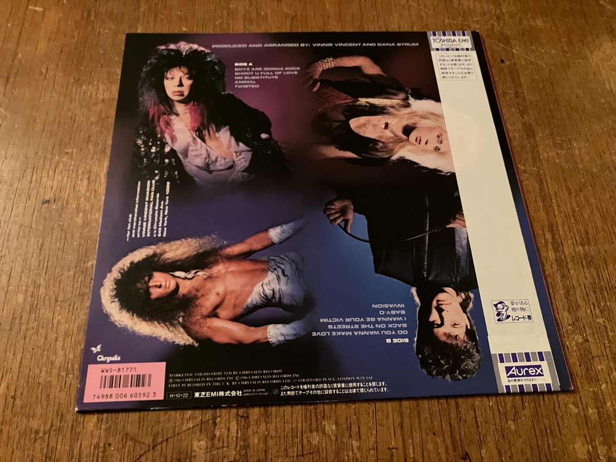 VINNIE VINCENT INVASION S/T LP+OBI Vinyl JAPAN 1986 KISS Slaughter