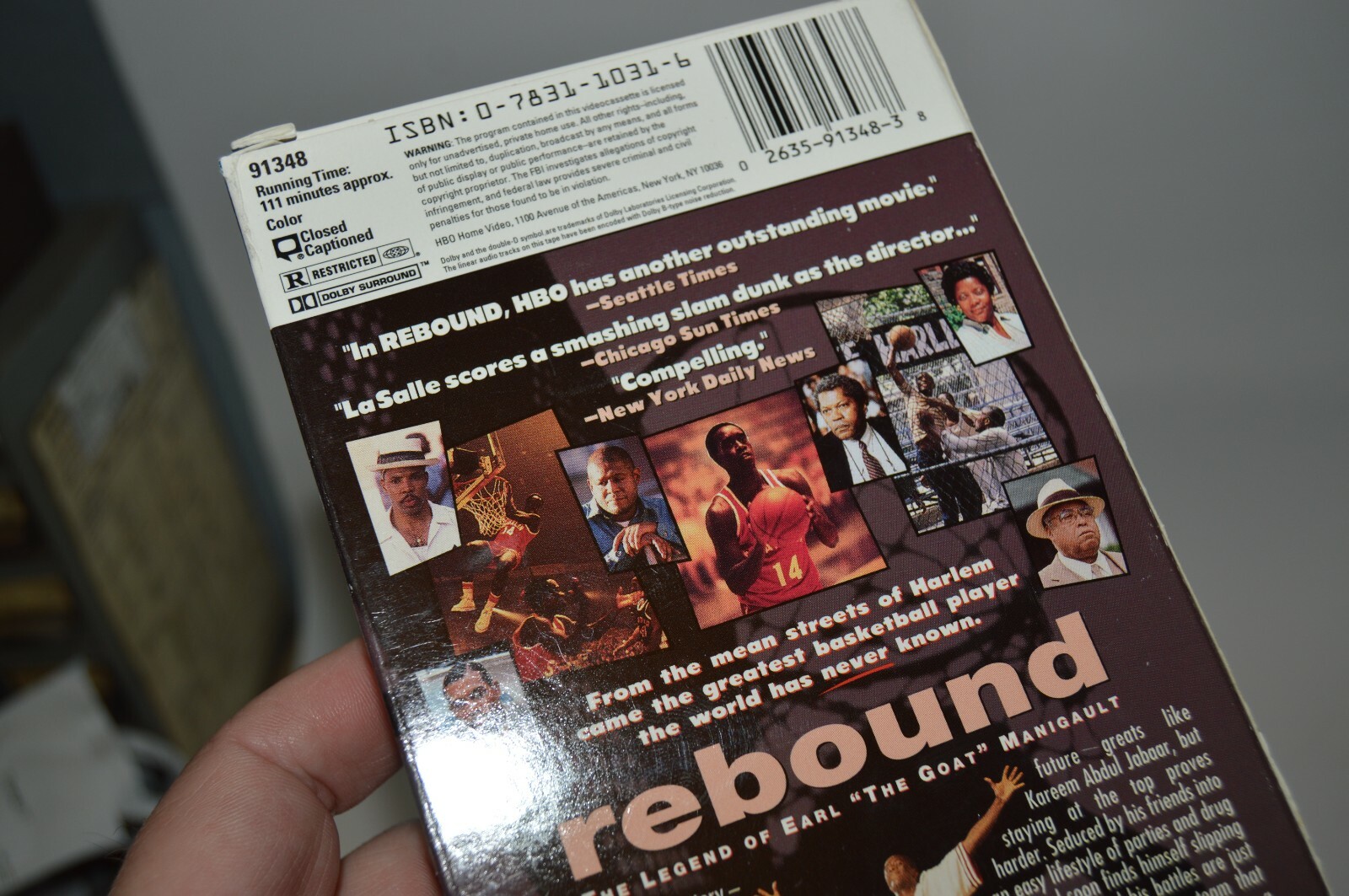 REBOUND the Story Of Earl "The Goat" Manigault VHS Basketball Movie ...