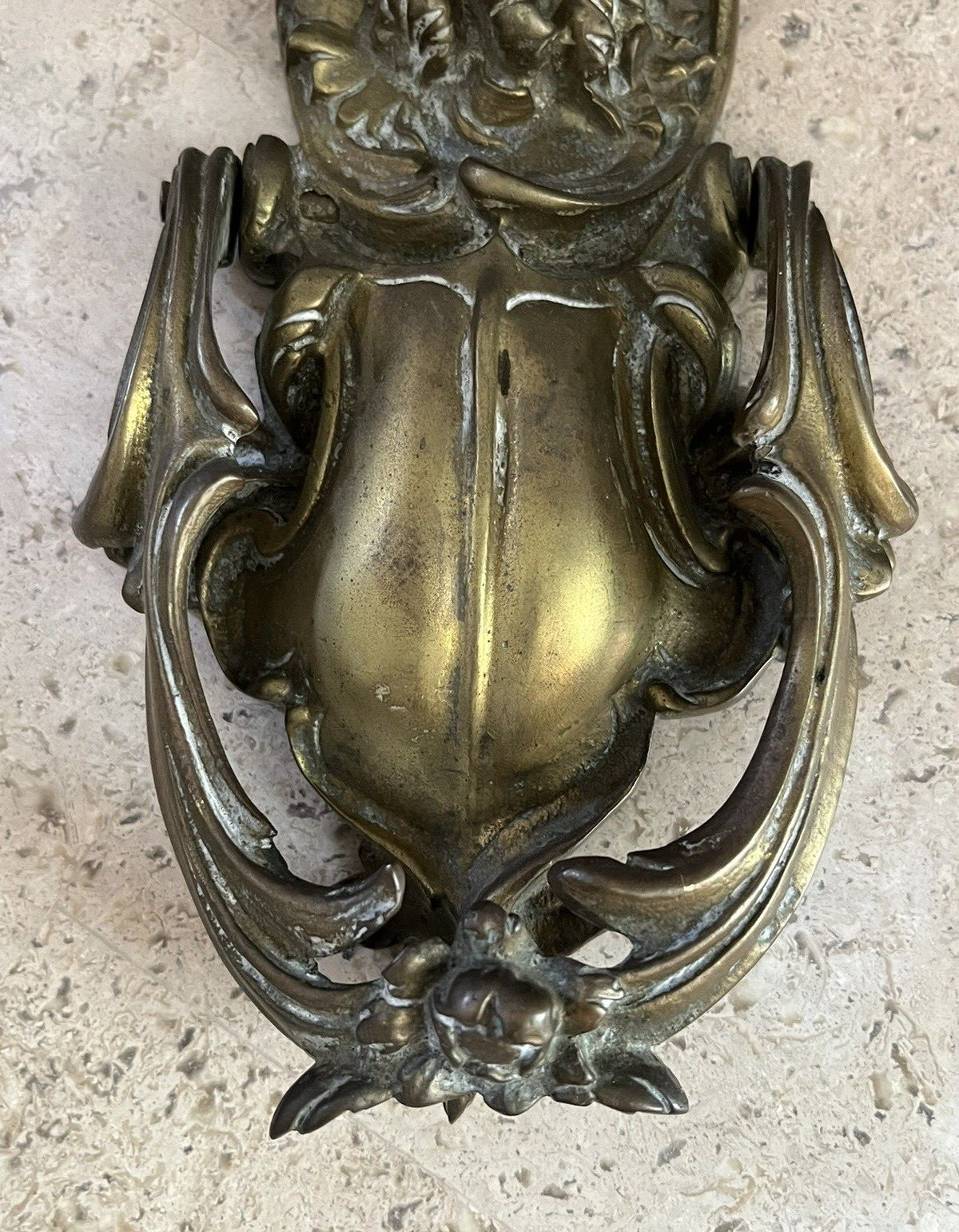 LARGE ANTIQUE c.1898 ART NOUVEAU NEW ORLEANS ARCHITECTURAL SALVAGE DOORKNOCKER