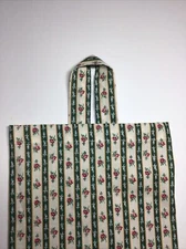 Handmade, Fabric,  Plastic Grocery Bag Holder /Dispenser, Floral Stripes