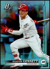 2019 Bowman Platinum Scooter Gennett #82 Baseball DNA Games
